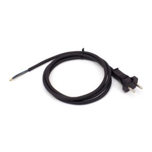 KABEL ZASILAJĄCY GUMA 2x1mm 3m Z WTYKIEM